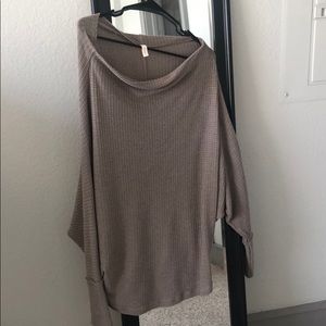 Waffle knit sweater
